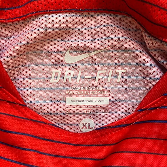 Nike USMNT USA Jersey Authentic Training Shirt, 2016 2017, Red / Blue, Sz XL - Picture 8 of 11